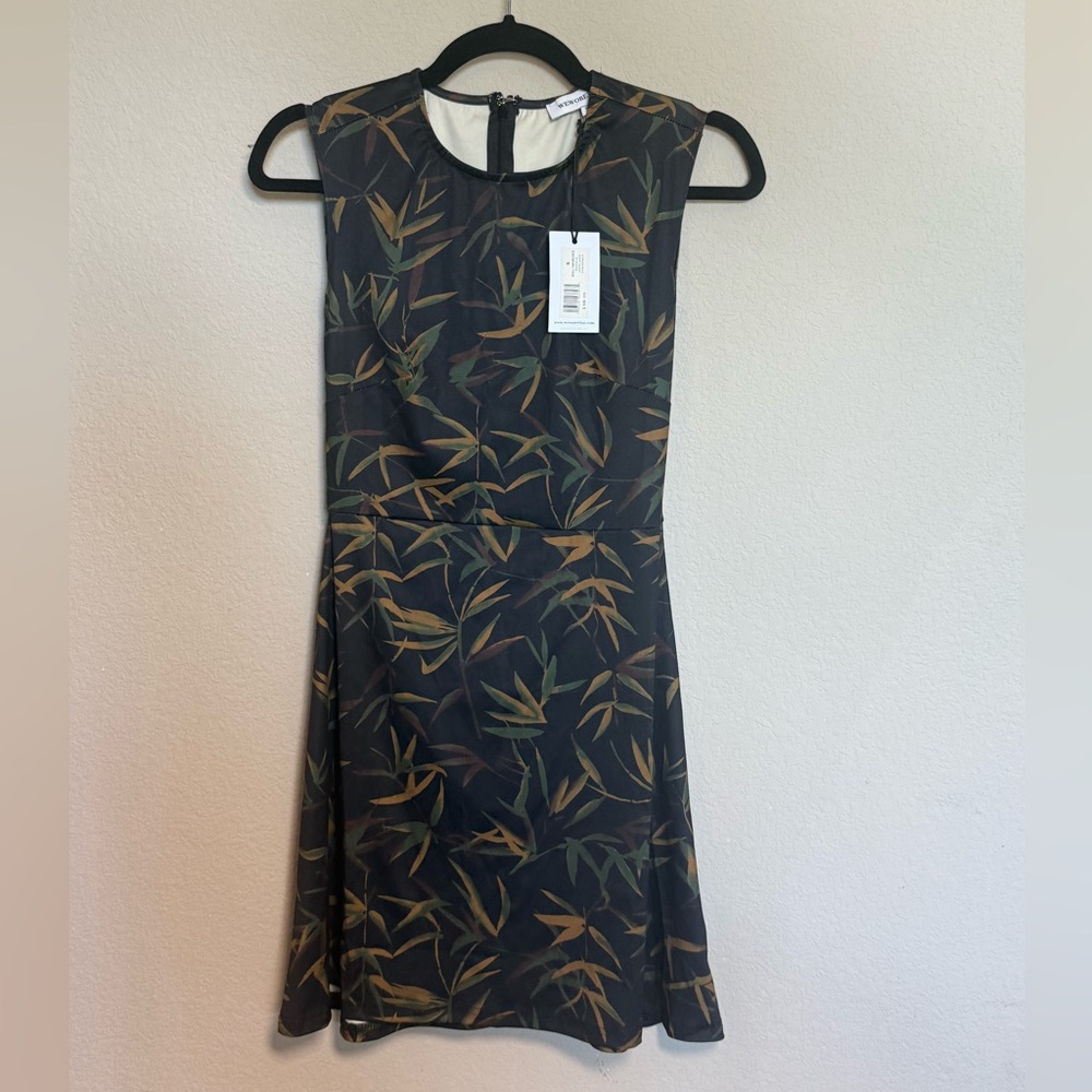 WeWoreWhat Black and Brown Bamboo Midi Dress